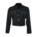 Tassel Denim Jacket   Womens Slim Fit 4 | PricZone