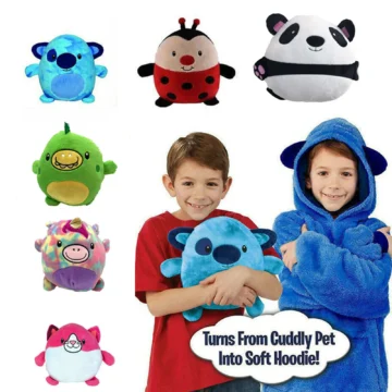 Kids Cartoon Hoodie Blanket   Cozy Pullover Gift 2 | PricZone