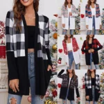 Chic Plaid Cardigan Sweater for Women 1 | PricZone Chic Plaid Cardigan Sweater for Women | PricZone