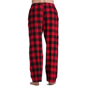 Red Plaid Cozy Mens Lounge Pajama Pants 2 | PricZone