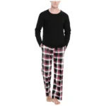 Mens Casual Plaid Pajama Set  Shirt 5 | PricZone