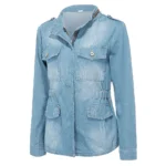 Autumn Slim Denim Coats for Women   Zip Style 2 | PricZone