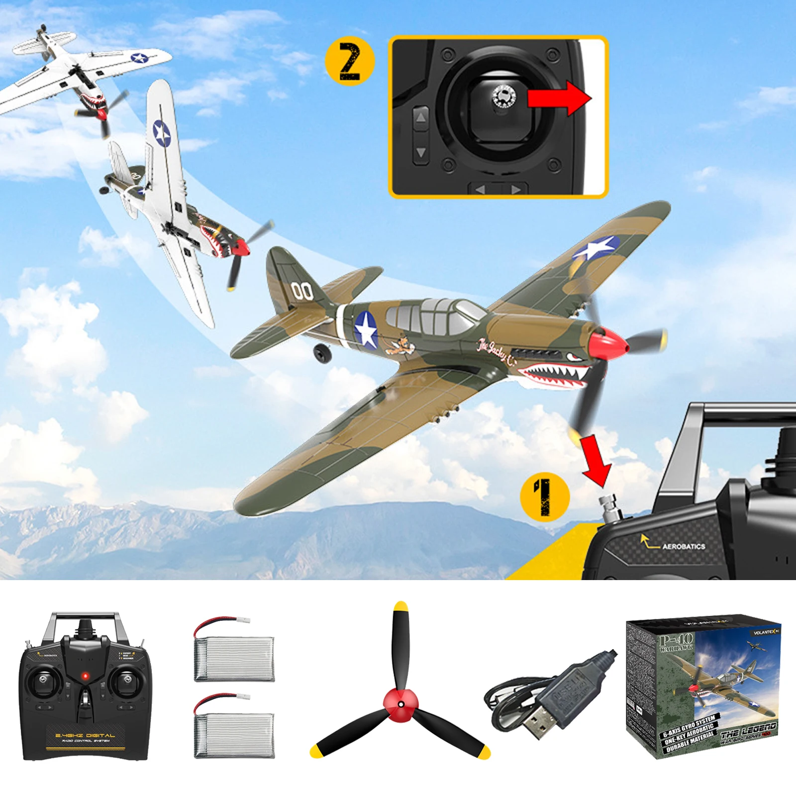 P40 RC Fighter Plane 6Axis RTF for Adults 3 | PricZone P40 RC Fighter Plane 6 Axis RTF for Adults 3 | PricZone