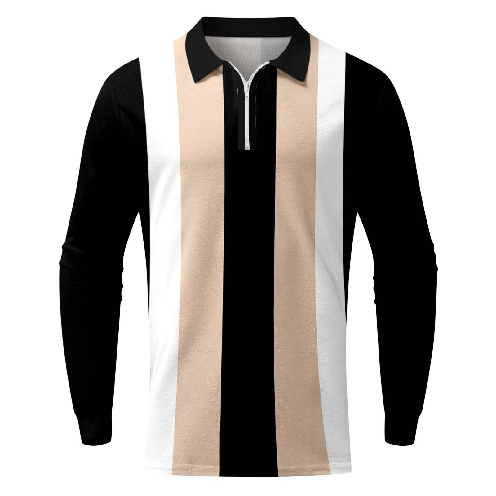 Autumn Mens Stripe Polo Shirt Casual Fit 4 | PricZone Autumn Mens Stripe Polo Shirt Casual Fit 4 | PricZone