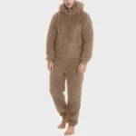 Winter Warm Mens Hooded Fleece Pajamas 5XL 2 | PricZone