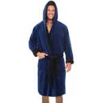 Mens Plush Warm Long Robe  Kimono 3 | PricZone
