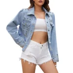 Chic Rivet Denim Jacket   Womens Autumn 2 | PricZone