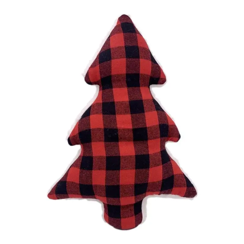 Red Plaid Christmas Tree Pillow Cozy Gift 1 | PricZone Red Plaid Christmas Tree Pillow Cozy Gift | PricZone