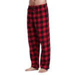 Red Plaid Cozy Mens Lounge Pajama Pants | PricZone