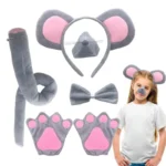 Kids Mouse Costume Set with Ears  Tail 2 | PricZone