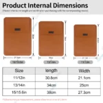 PU Leather Laptop Sleeve for MacBook  More 6 | PricZone