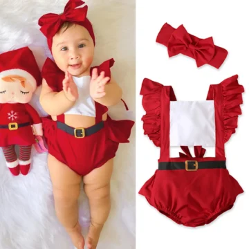 Infant Christmas Romper   Baby Holiday Outfit | PricZone