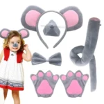 Kids Mouse Costume Set with Ears  Tail | PricZone