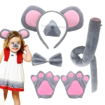 Kids Mouse Costume Set with Ears  Tail | PricZone