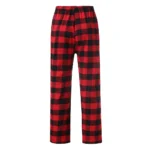 Red Plaid Cozy Mens Lounge Pajama Pants 3 | PricZone