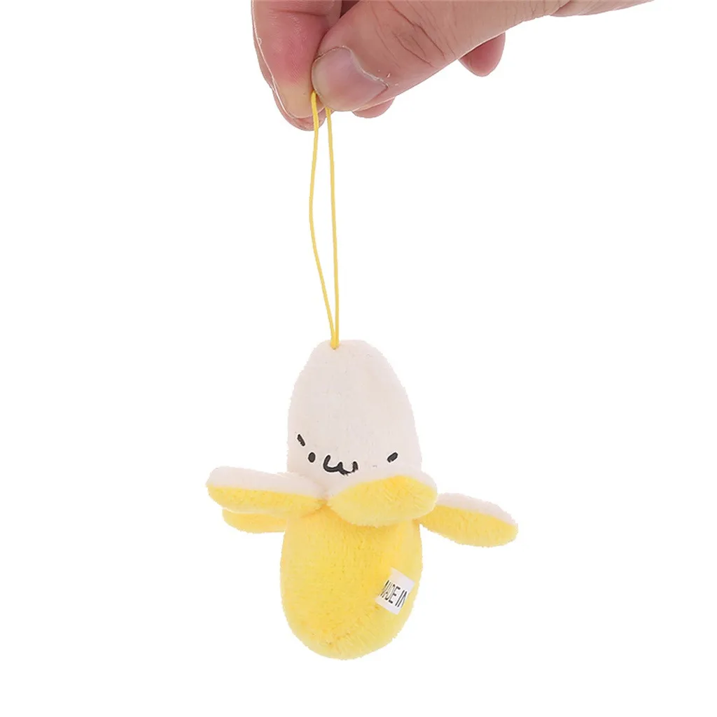 Mini Banana Plush Keychain - Cute & Soft