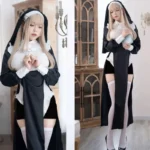 Adult Womens Nun Halloween Costume   Fancy Dress Outfit | PricZone