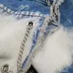 Fashion Denim Vest Coat with Tassel  Metal Chain 6 | PricZone