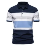 Stylish Mens Contrast Polo Shirt Summer Casual Fashion 3 | PricZone