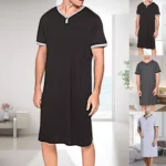 3XL Mens Comfy Pocket Nightgown Sleepwear 1 | PricZone 3XL Mens Comfy Pocket Nightgown Sleepwear | PricZone