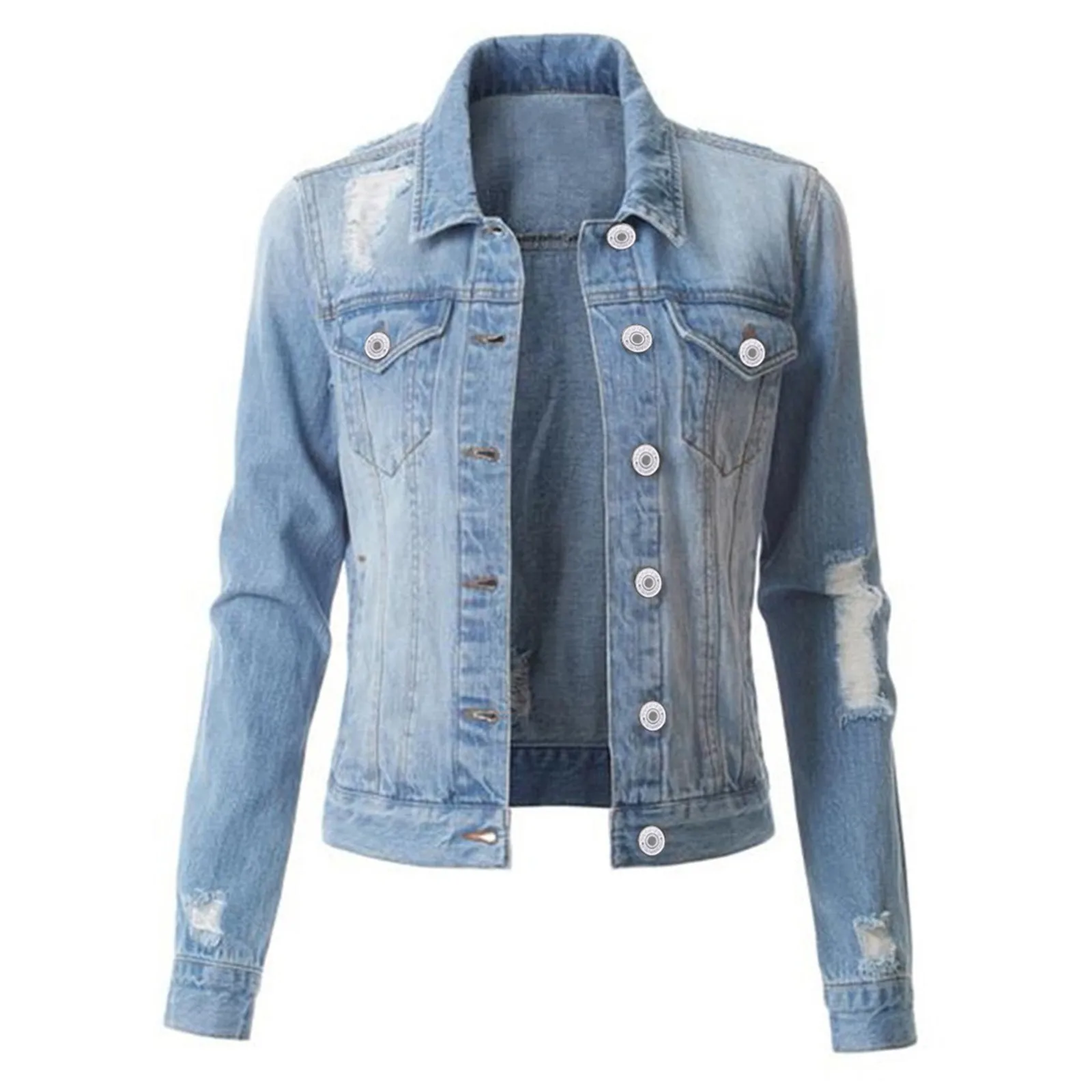 Slim Korean Denim Jacket for Women 3 | PricZone Slim Korean Denim Jacket for Women 3 | PricZone