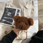 Kids Bear Plush Crossbody Bag   Cute  Mini 3 | PricZone