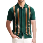 Stylish Mens Striped Polo Shirt   Slim Fit Tee | PricZone
