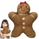 Xmas Gingerbread Plush Pillow   Cute  Cozy | PricZone
