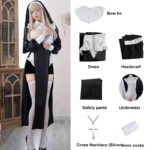 Adult Womens Nun Halloween Costume   Fancy Dress Outfit 6 | PricZone