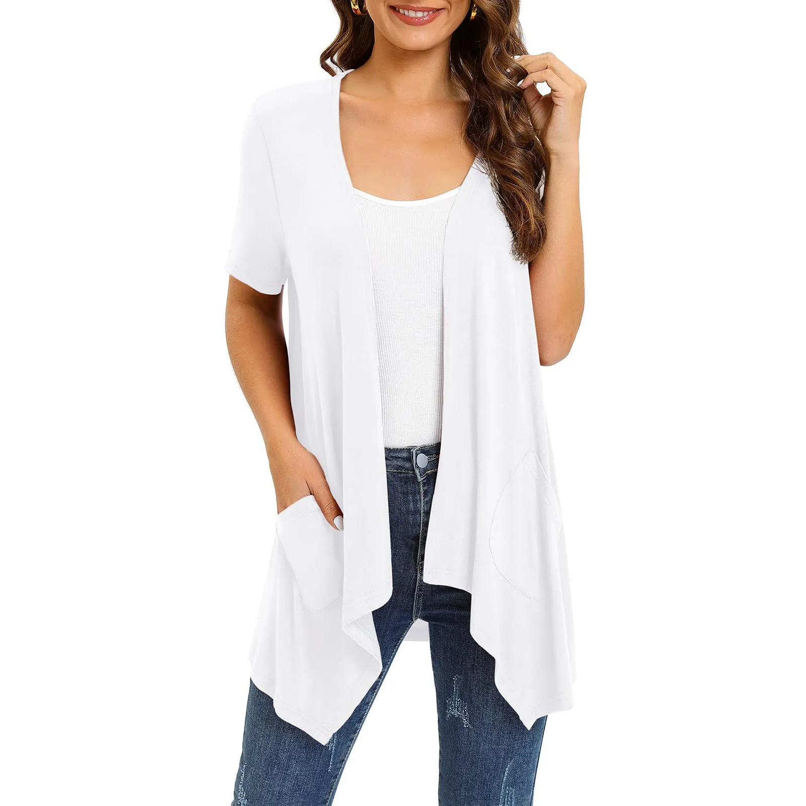 Chic Asymmetric Hem Open Front Cardigan 2 | PricZone Chic Asymmetric Hem Open Front Cardigan 2 | PricZone