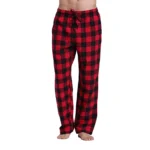 Red Plaid Cozy Mens Lounge Pajama Pants 4 | PricZone
