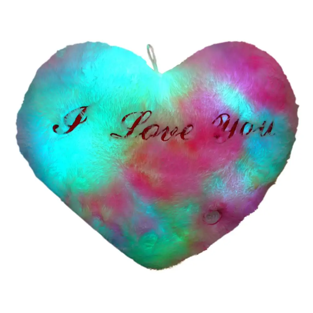 LED Heart Glow Pillow - Valentine's 14in