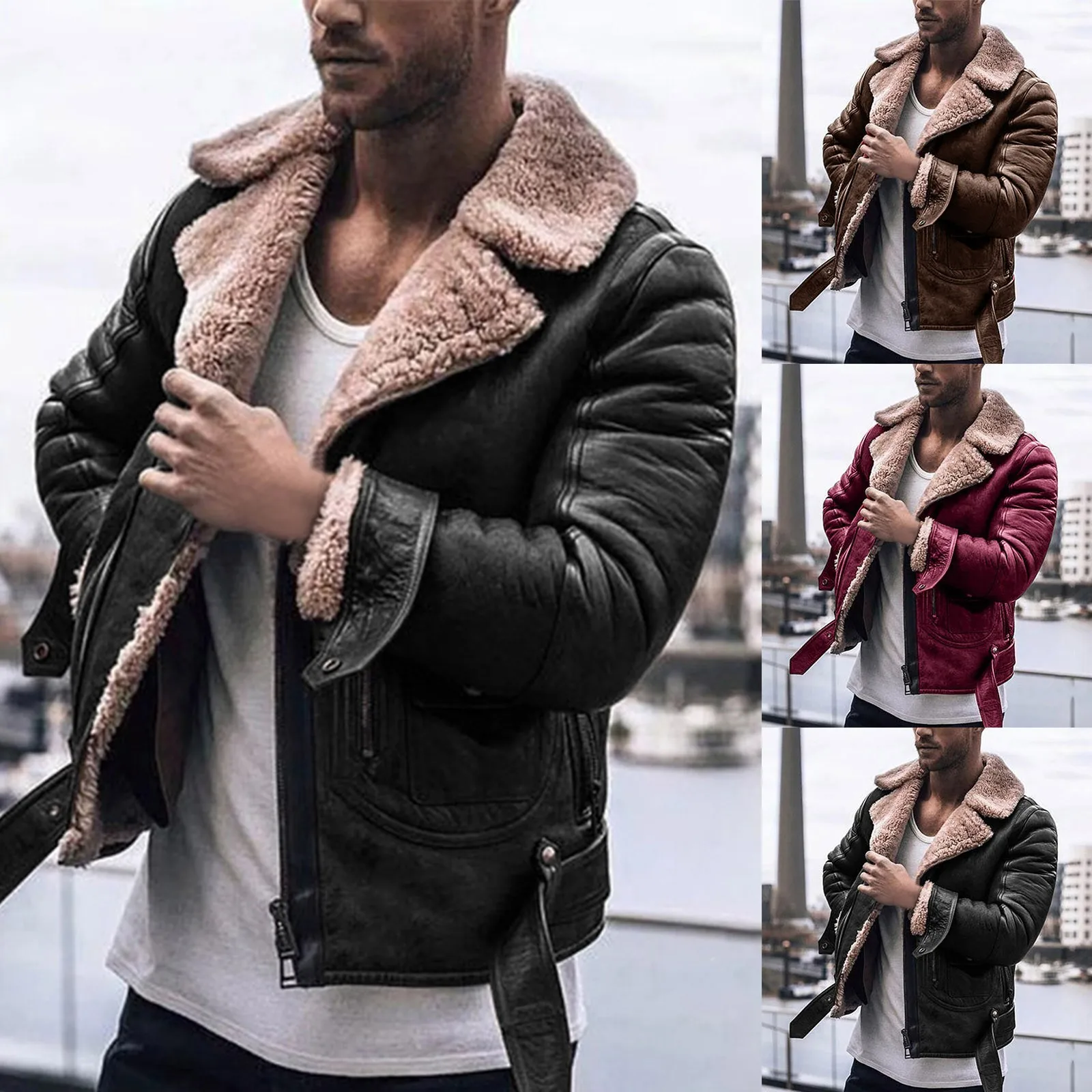 Winter Fashion Faux Fur Bomber Jacket