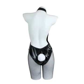Sexy Black Bunny Girl Cosplay Suit   Deep V Jumpsuit 2 | PricZone