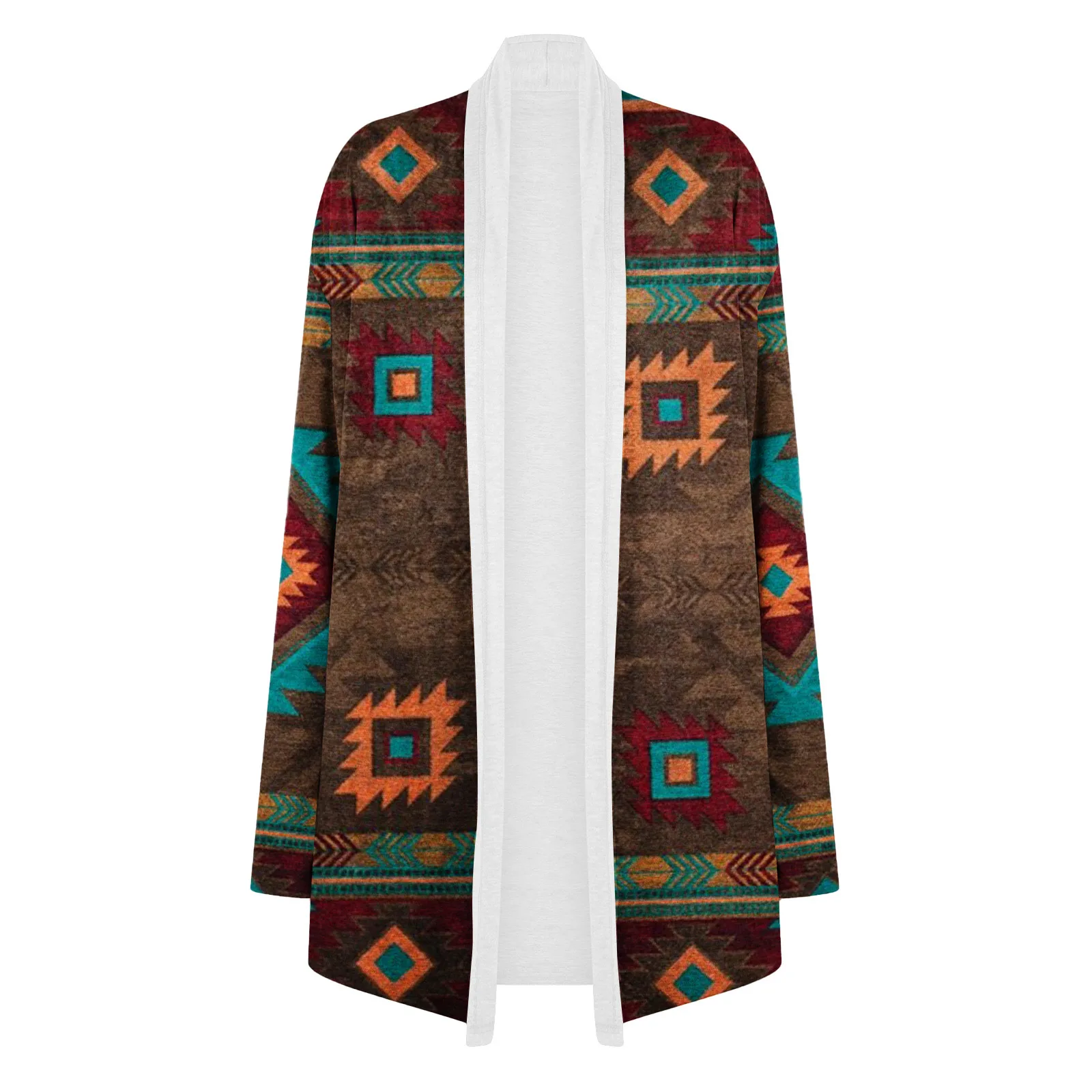 Boho Aztec Print Womens Cardigan Coat 6 | PricZone Boho Aztec Print Womens Cardigan Coat 6 | PricZone