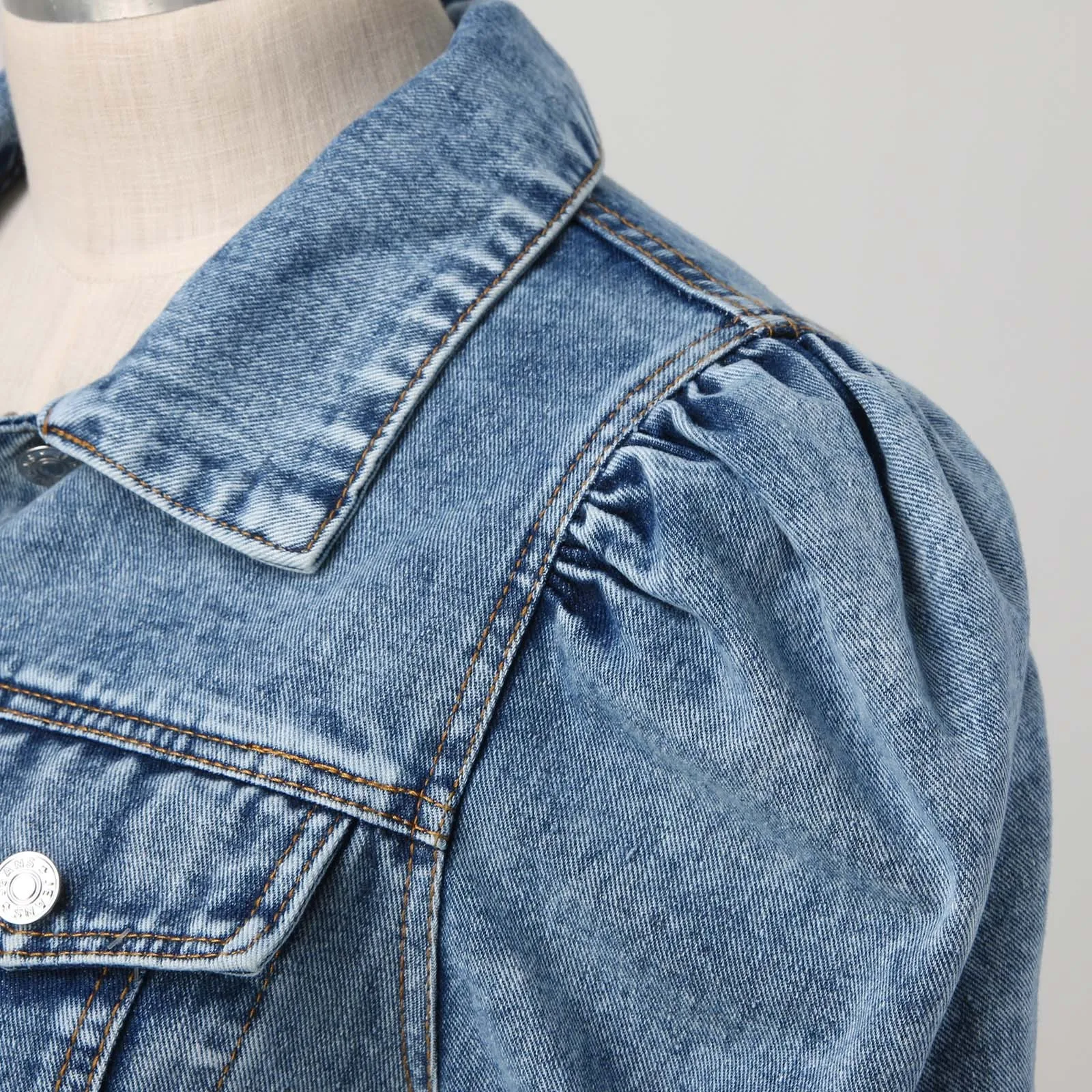 Puff Sleeve Denim Jacket 2024 Womens 5 | PricZone Puff Sleeve Denim Jacket 2024 Womens 5 | PricZone