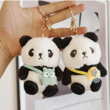 Cute Panda Keychain   Plush Car Charm 2 | PricZone