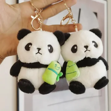 Cute Panda Keychain   Plush Car Charm | PricZone