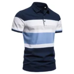 Stylish Mens Contrast Polo Shirt Summer Casual Fashion 4 | PricZone