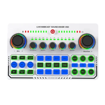 X50 RGB Bluetooth DJ Mixer   Live Stream Sound 2 | PricZone