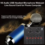 V8 USB 50 Sound Card for Headset  Mic 3 | PricZone