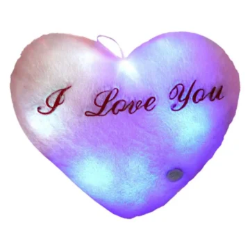 LED Heart Pillow   Glow Soft  Cute 14in | PricZone