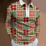 3D Christmas Plaid Long Sleeve Shirt | PricZone