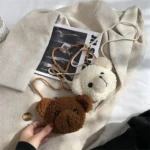 Kids Bear Plush Crossbody Bag   Cute  Mini 1 | PricZone