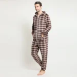 Hooded Mens Fleece Onesie   Cozy Sleepwear 6 | PricZone