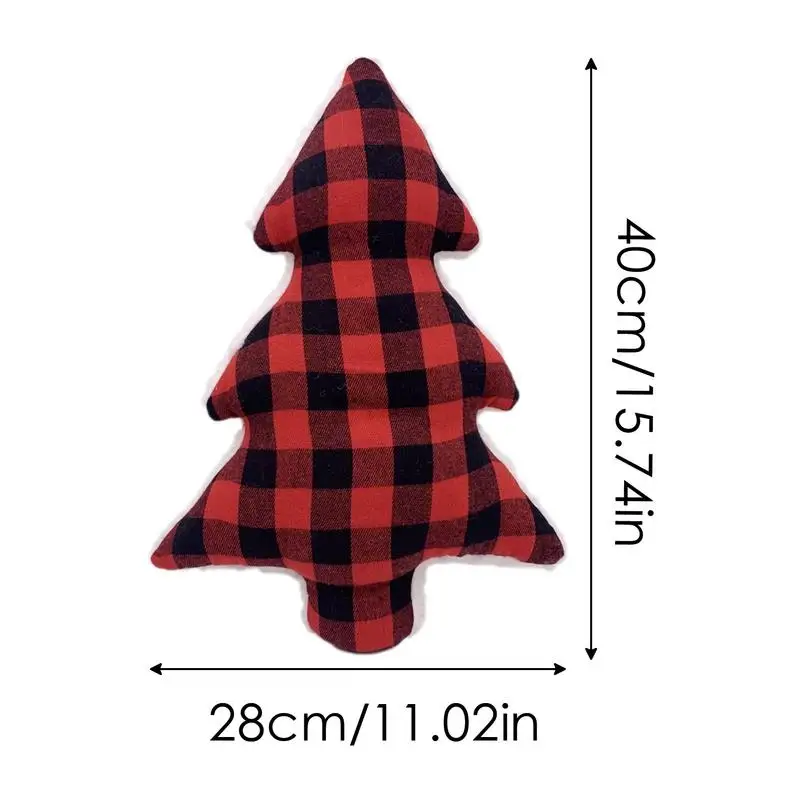 Red Plaid Christmas Tree Pillow Cozy Gift 6 | PricZone Red Plaid Christmas Tree Pillow Cozy Gift 6 | PricZone