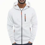 Zip Hoodie Solid Leisure Sweatshirt with Pockets 4 | PricZone