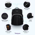 17 Inch Laptop Tactical Backpack   Sleek Black 6 | PricZone