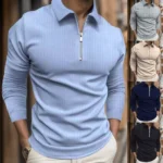 Stripe Zip Shirt Casual Formal Streetwear | PricZone Stripe Zip Shirt Casual Formal Streetwear | PricZone