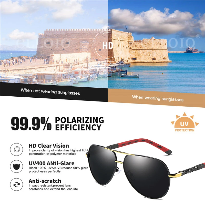 Polarized Pilot Sunglasses UV400 Unisex Driving Shades 3 | PricZone Polarized Pilot Sunglasses UV400 Unisex Driving Shades 3 | PricZone